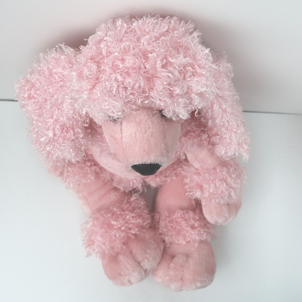 Build-A-Bear Workshop Pink Poodle Plush Stuffed Animal Curly Fur 20" Dog Toy - Picture 5 of 10